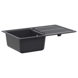 vidaXL Кухненска мивка с отцедник Гранит 76,5 см x 46 см x 28 см