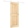 vidaXL Преплъзваща се врата Естествено и бяло 80 x 210 cm