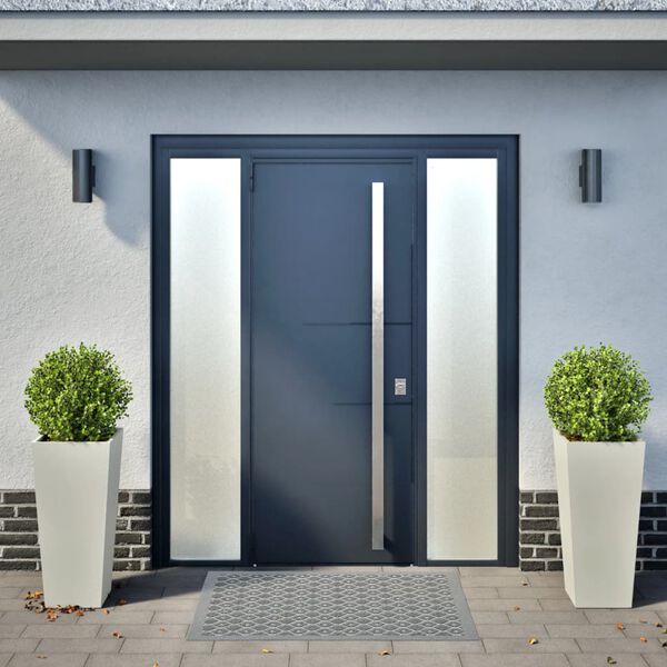 vidaXL Градински кашпи, 2 бр, бели, 35x35x75 см, стомана