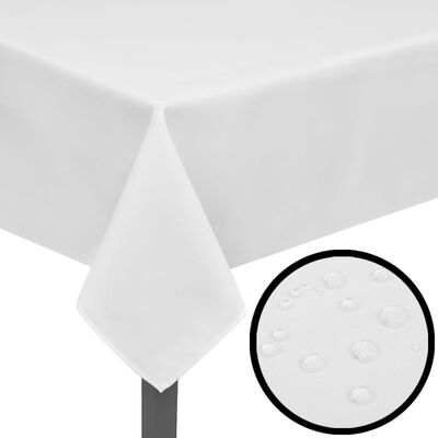 Покривки за маса, бели, 5 бр, 100 x 100 см