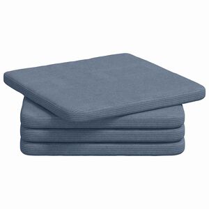 vidaXL Възглавници за седалки 4 pcs Синьо 40 x 40 x 3 cm