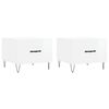 vidaXL Кафе маси, 2 бр, Бял гланц, 50x50x40 см, инженерно дърво