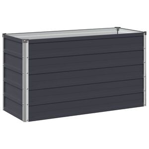 vidaXL Вдигната леха за градина Антрацит 100 x 40 x 55 cm