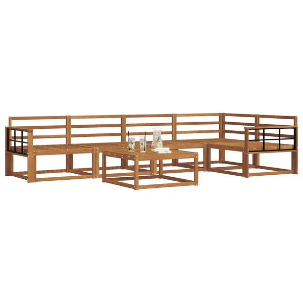 vidaXL Комплект дивани за открито 6 pcs Естествен