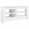 vidaXL Ъгловшкафзателевизор 102 x 40,5 x 45 см Висок гланц бяло