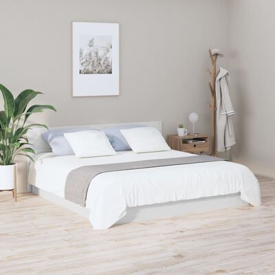 vidaXL Табла за легло, бял гланц, 200x1,5x80 см, инженерна дървесина
