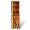 vidaXL Етажерка за книги, ргенерирана дървесина масив, винтидж