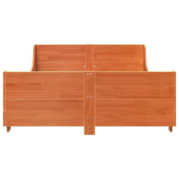 vidaXL Рамка за легло без матрак, восъчнокафяв, 120x200 см, бор масив