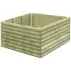 vidaXL Градинска повдигната леха, 106x106x48 см, импрегниран бор