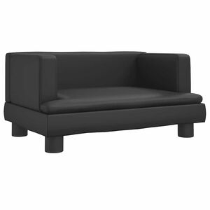 vidaXL Кучешко легло, черно, 60x40x30 см, изкуствена кожа