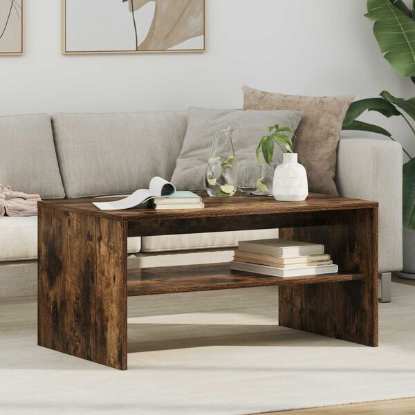 vidaXL Масичка за кафе Димян дъб 80 x 50 x 40 cm Инженерно дърво