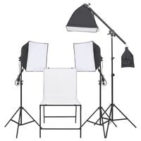 vidaXL Комплект осветление за фото студио с маса за снимане