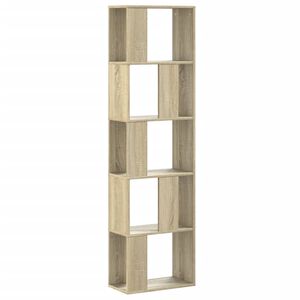 vidaXL Библиотека 5 рафта сонома дъб 45x23,5x162,5 см инженерно дърво