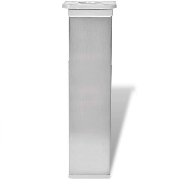 vidaXL Крака на диван 4 pcs Сребрист 38 x 38 x 180 мм Желязо