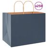 vidaXL Хартиени торбички 250 бр с дръжки сини 32x22x24 см
