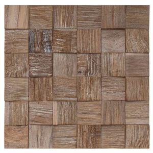 vidaXL Стенен панел 11 бр. Натурално 30 x 30 x 2 cm