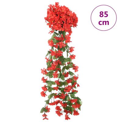 vidaXL Гирлянди от изкуствени цветя 3 бр червени 85 см