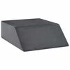 vidaXL Възглавничка за крака Едноцветен Сив 63 x 52 x 19 см PU пяна