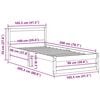 vidaXL Рамка за легло Естествен 100 x 200 cm Солидно борово дърво