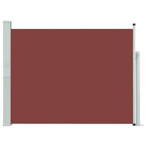 vidaXL Прибираща се странична тента, 140x500 см, кафява