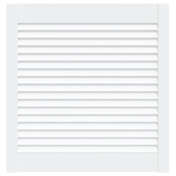 vidaXL Врата за шкаф с решетен дизайн, бяла, 61,5x59,4 см, бор масив