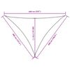 vidaXL Платно-сенник, Оксфорд плат, триъгълно, 4x5x6,4 м, бяло
