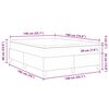 vidaXL Легло с пружинирана основа Тъмен сив и бял 140 x 190 cm