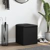 vidaXL Пейка за съхранение, черна, 42x42x45 см, инженерно дърво