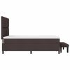 vidaXL Легло с пружинирана основа Тъмен кафяв 140 x 200 cm текстил