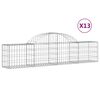 vidaXL Габионни кошници арка 13 бр 200x30x40/60 см поцинковано желязо