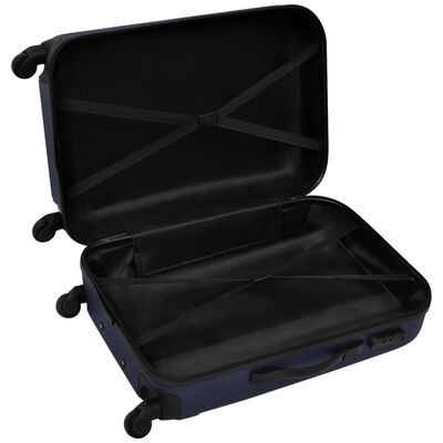 vidaXL Комплект твърди куфари от три части син 45,5/55/66 см
