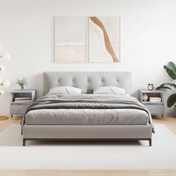 vidaXL Нощни шкафчета 2 бр бетонно сив 40x35x50 см инженерна дървесина