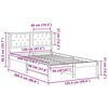 vidaXL Рамка за легло Светлосиво 120 x 200 cm Солидно борово дърво