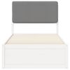 vidaXL Леглова рамка с тапицирана гръбна част Светлосиво 80 x 200 cm