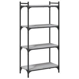 vidaXL Библиотека 4 рафта сив сонома 60x30x120 см инженерно дърво