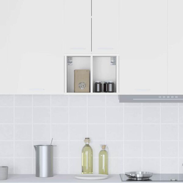 vidaXL Висящ шкаф Бяло 30 x 29,5 x 40 см Инженерно дърво