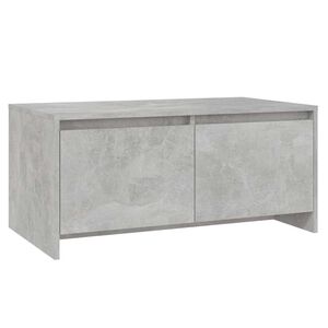 vidaXL Маса за кафе, бетонно сива, 90x50x41,5 см, инженерно дърво