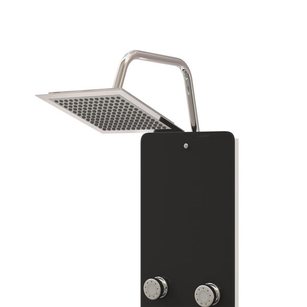 vidaXL Душ панел, стъклен, 25x47,5x130 см, черен