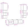 vidaXL ТВ стенни модули с LED, 5 части, сонома дъб, инженерно дърво