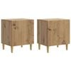 vidaXL Нощен шкаф 2 pcs Дъб артизан 43 x 34,5 x 50 см