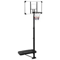 vidaXL Баскетболна стойка, прозрачна, 256-361 см, поликарбонат