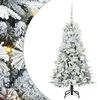vidaXL Изкуствено коледно дърво с хингед Бяло 120 cm PE и PVC