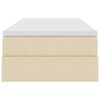 vidaXL Легло с място за съхранение и матрак Крем 90 x 190 cm Полиестер