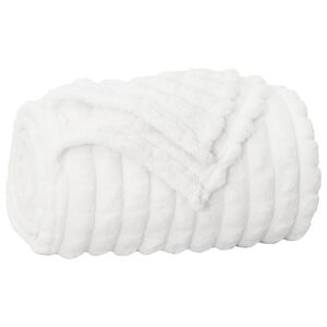 vidaXL Одеяло Бяло 150 x 130 см 0.5 kg Мека вълна