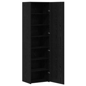 vidaXL Висок шкаф Черния дъб 50 x 42,5 x 185 см