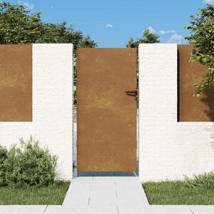 vidaXL Градинска порта 85x200 см, кортенова стомана