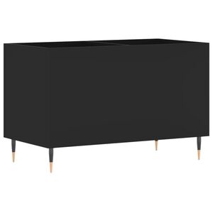 vidaXL Шкаф за грамофонни плочи черен 74,5x38x48 см инженерно дърво