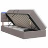vidaXL LED легло за съхранение с матрак Таупе 90 x 200 cm Текстил
