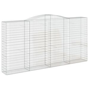 vidaXL Дъговидна габионна кошница 400x50x200/220 см поцинковано желязо