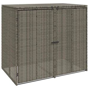 vidaXL Кутия за боклук 2 бр. Сив 130 x 80 x 115 см Полиетилен